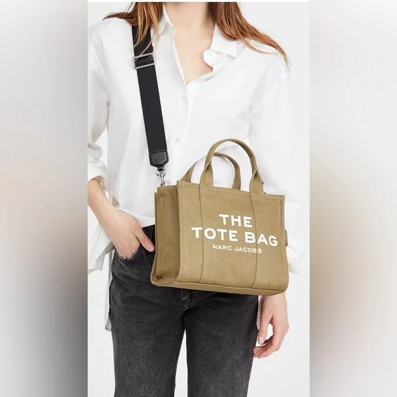 Marc Jacobs 'The Tote Bag' Canvas Tote in green - Picture 7 of 8